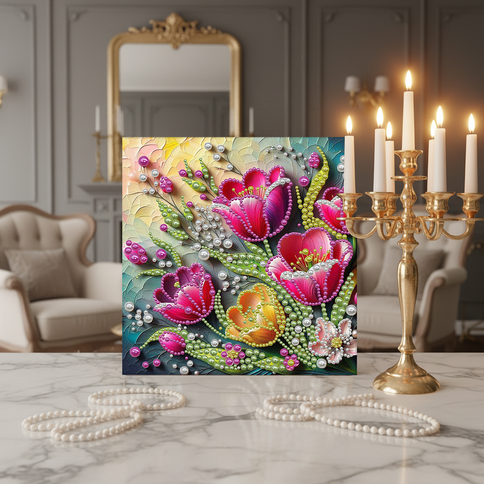 DIY Pearl Gem Paintings Pictur - Resin Craft For Beginners 评论和价格