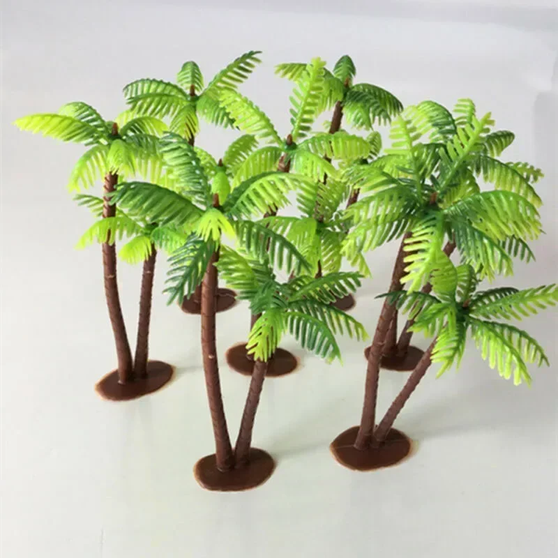 5Pcs Mini Plastic Coconut Palm - Terrarium Moss Art 评论和价格