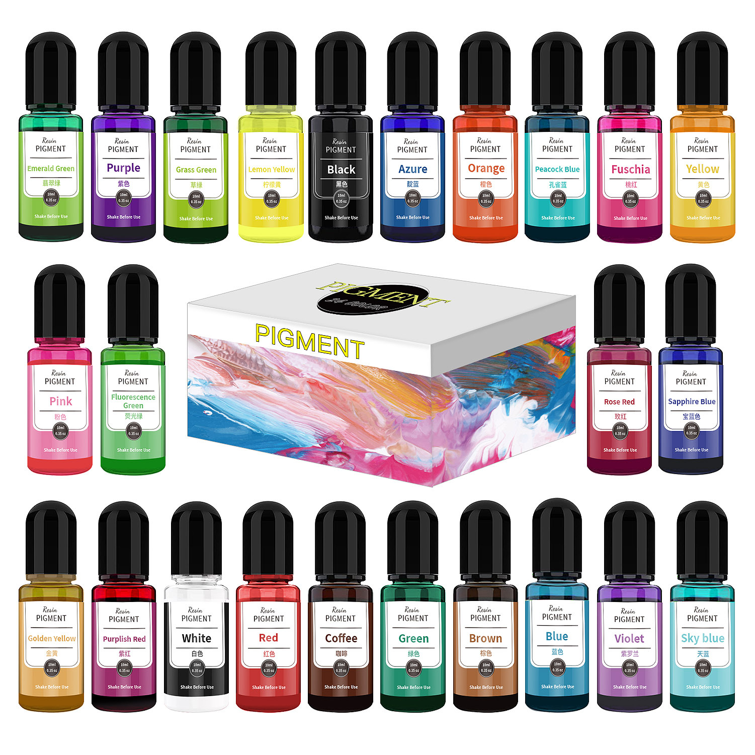 24 Color Art Ink Alcohol Resin - Resin Dye Alcohol 评论和价格