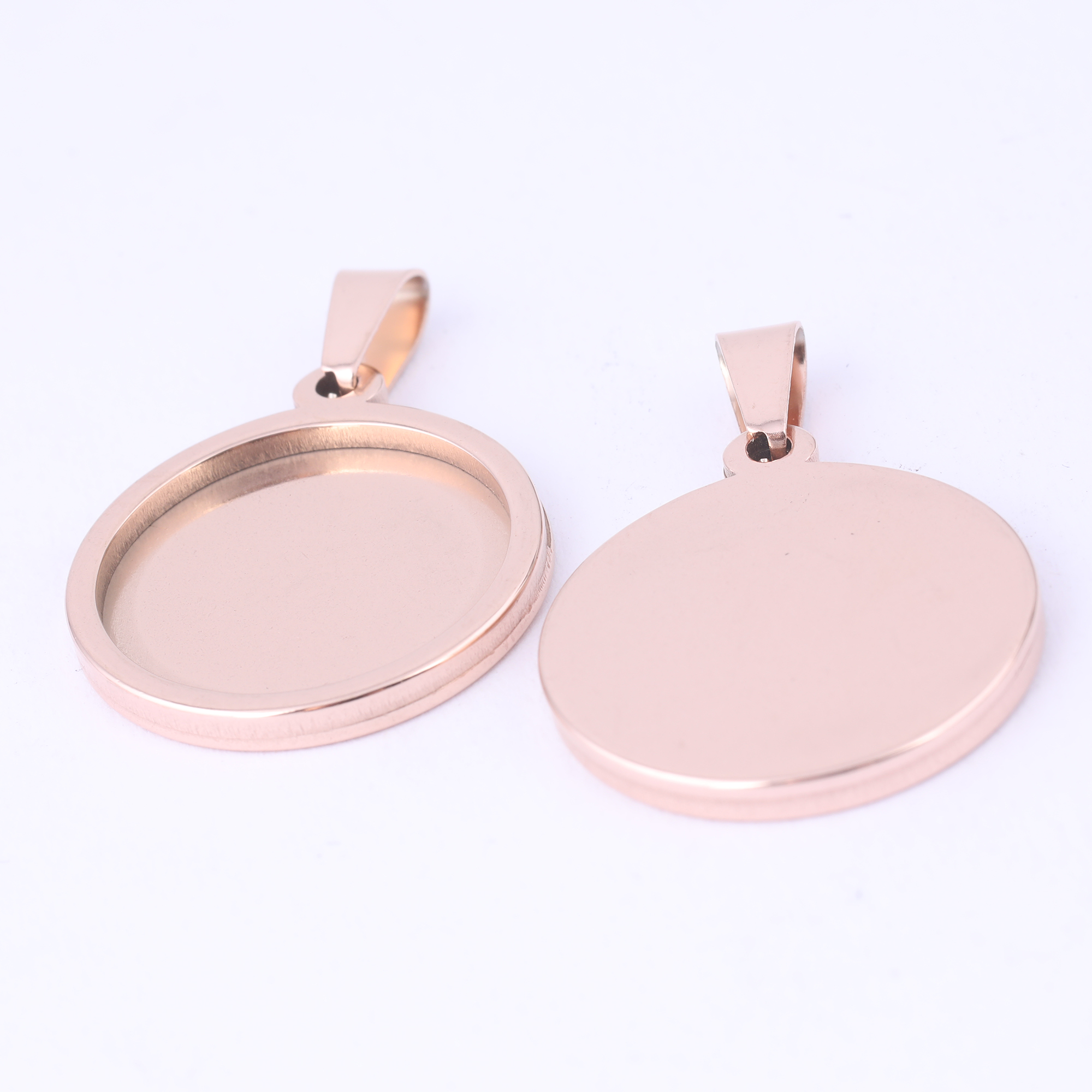 5pcs Stainless Steel 16mm 18mm - Bezels Set Pendant 评论和价格